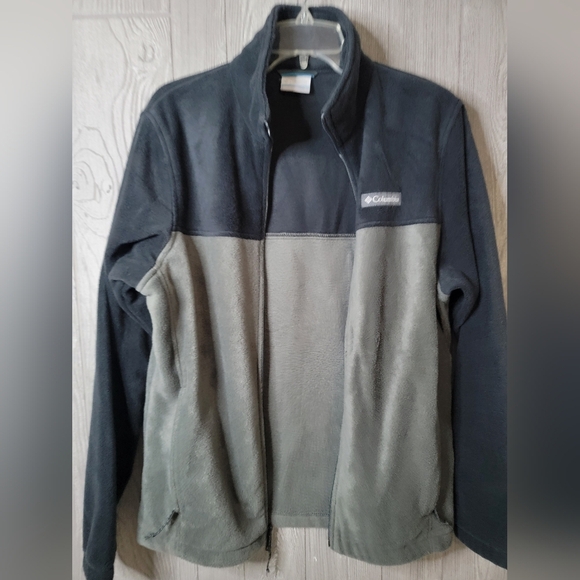 Men's Columbia Black and Gray Fleece Jacket - Picture 5 of 5